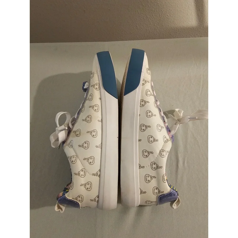 Ground Up Size 8 Disney Lilo & Stitch Ohana Sneakers White Glitter Detail